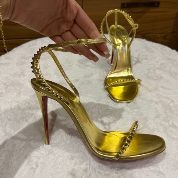 LOUBOUTIN SO ME GOLD HEEL SIZE 41 - Picture 5 of 5